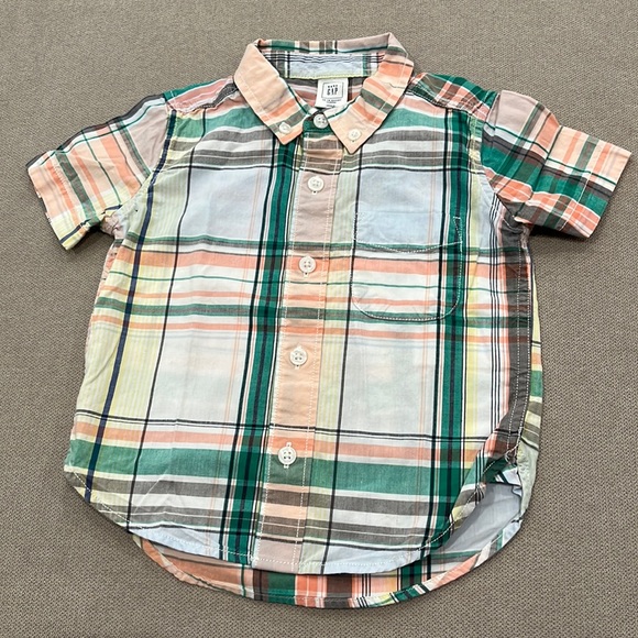 Gap Kids Plaid Short Sleeve Shirt - Picture 1 of 5